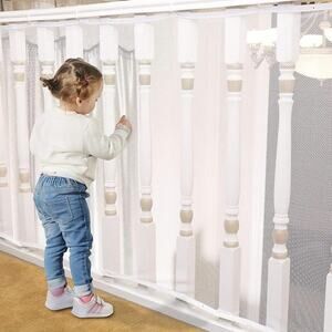 10ft x 3ft White Mesh Banister Guard for Baby Safety